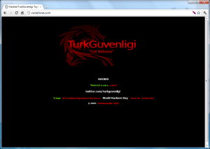 vodafone.com defaced